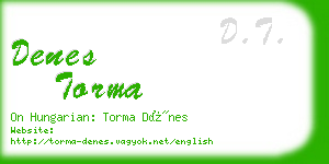 denes torma business card